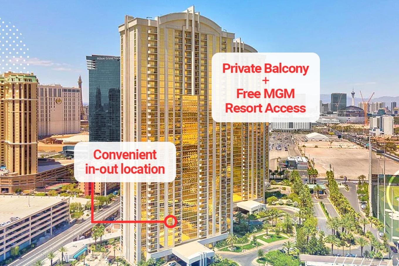 Lady Luck'S Vista - Private Balcony - Full Kitchen - Two Full Baths - Jetted Tub - Full Mgm Grand Resort Access W No Resort Fee At Mgm Signature Лас-Вегас Экстерьер фото